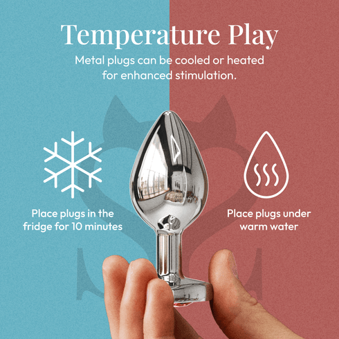 Metal Butt Plug Set (Circle-Shaped Charm)